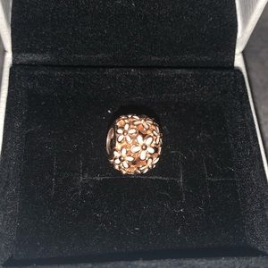 Pandora Rose Gold Flower Bracelet Charm